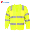 Vente chaude meilleure usine de construction gilet de sécurité haute visibilité à manches longues sécurité t-shirt